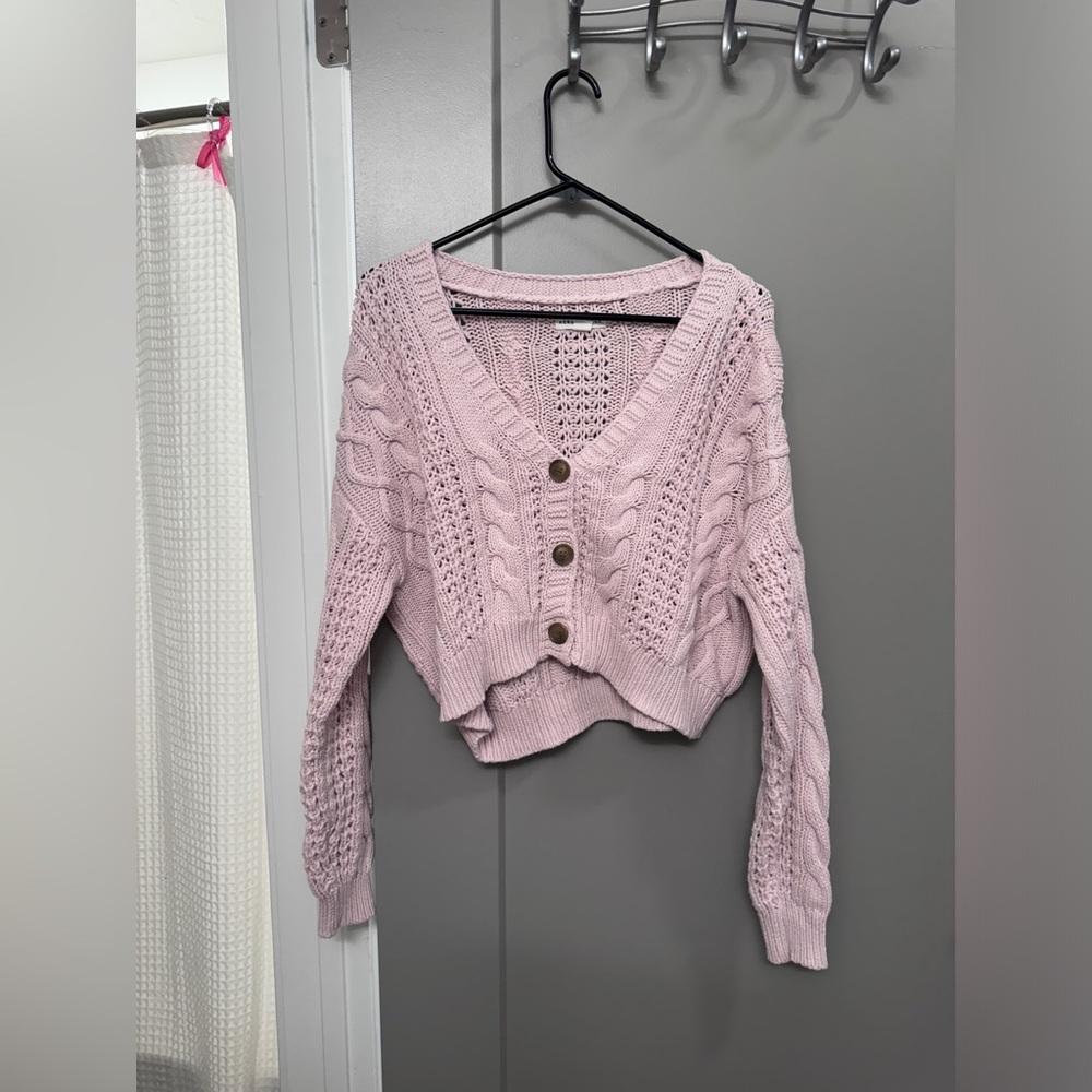 Aeropostale cropped cardigan sweater, size M
